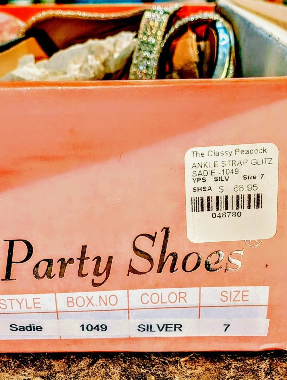 Silver Sparkle Ankle-Strap Wedge Sandals